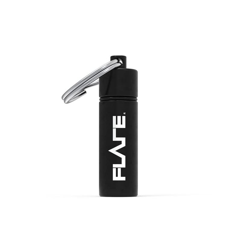FLARE AUDIO Capsule Black - Tough Lightweight Aluminium, Water-proof, Keychain - Image 1